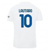 Camiseta Inter Milan Lautaro Martinez #10 Segunda Equipación Replica 2023-24 mangas cortas